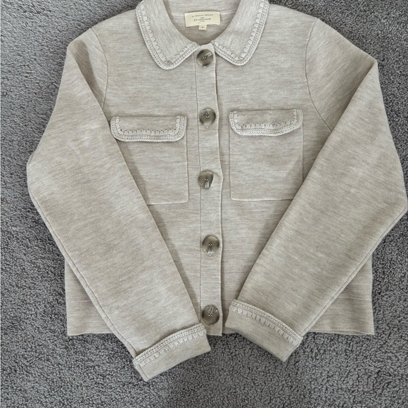 Sezane Betty Cardigan Mottled Beige S - Picture 5 of 10